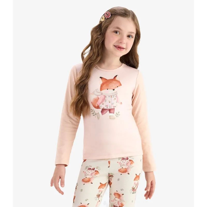 Blusa Manga Longa Cotton Rovi Kids Bege 3