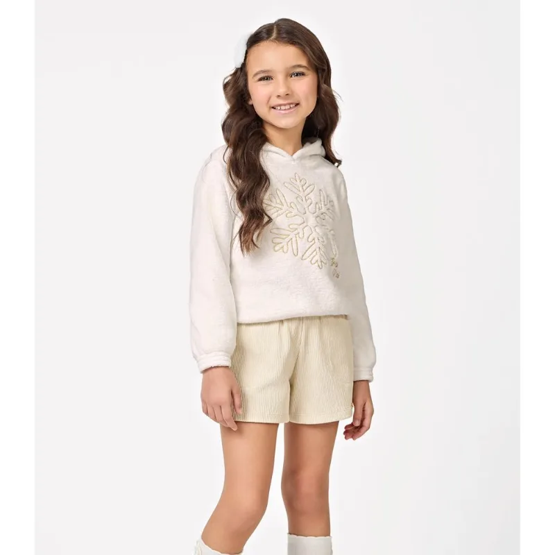 Conjunto Blusão com Capuz e Shorts Trick Nick Bege 3