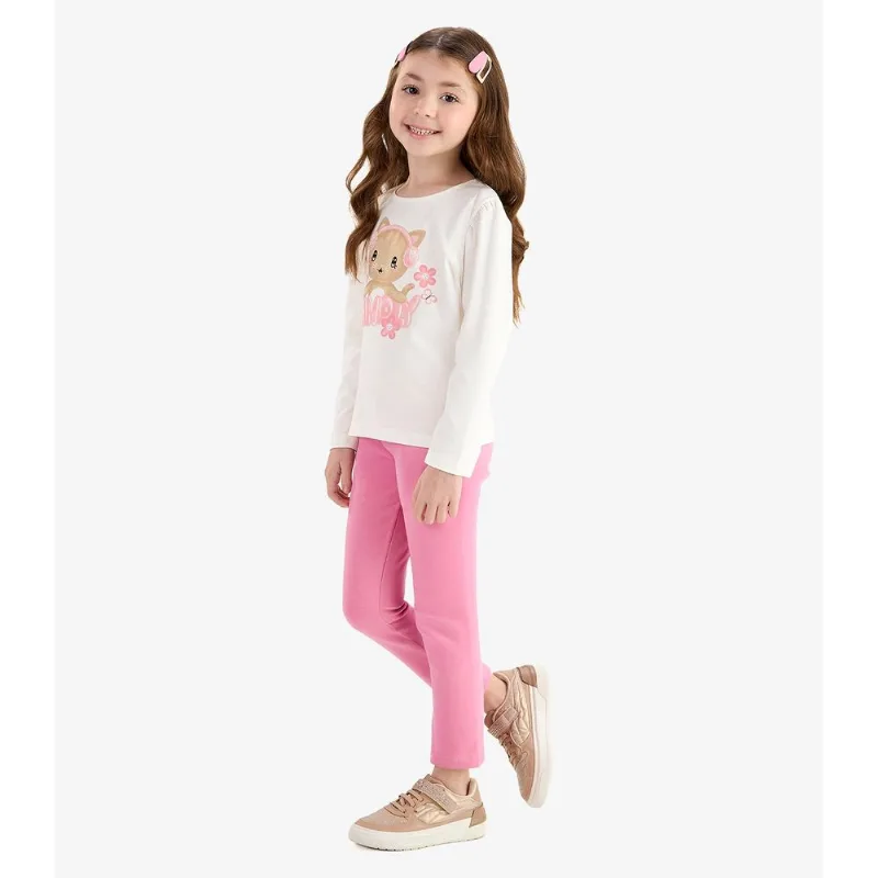 Conjunto Blusa Com Legging Rovi Kids Bege 3