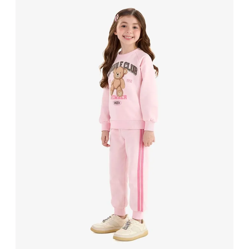 Conjunto Blusão Com Legging Moletom Rovi Kids Rosa 2