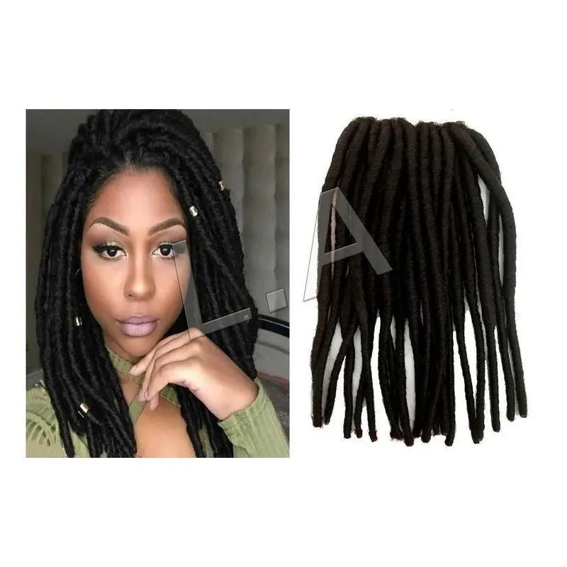 10x Dread Aplique De Lã Alongamento Afro Dreadlock Colorido