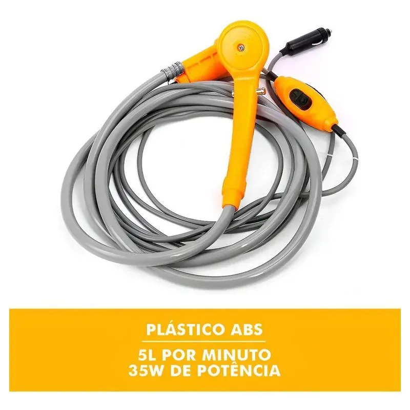 Chuveiro Elétrico 12v Ducha Portátil Para Barraca De Banho C