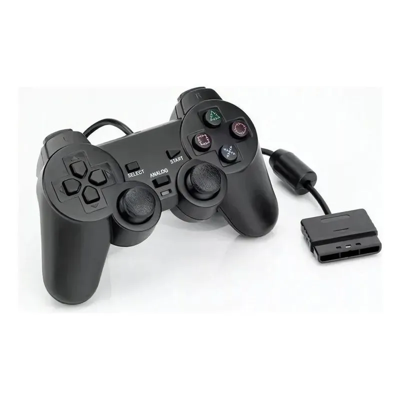 10x Controle Para Ps2 Dualshock Com Fio E Analógico Shi Cor