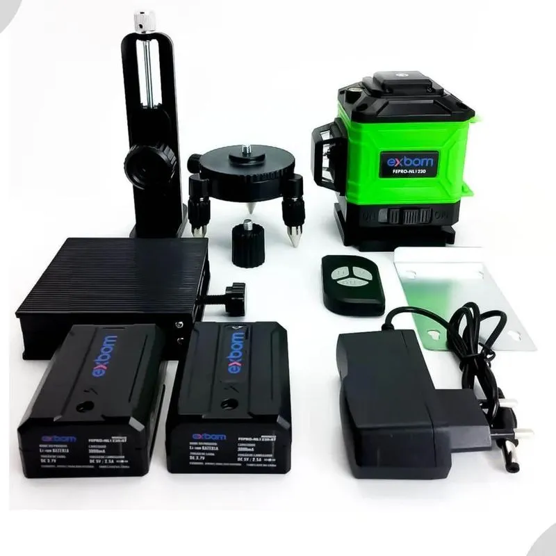 10x Nível Laser 3d Exbom 12 Fepro-nl1230 Linhas Recarregáve