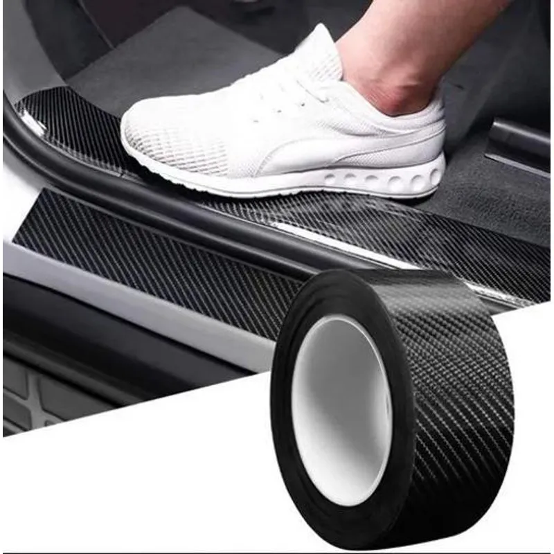5x Fita Adesiva Fibra De Carbono Metro Automotivo,2mtx18cm