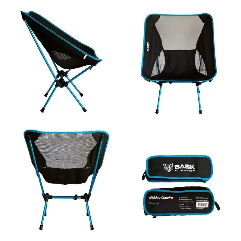 Cadeira Dobrável Portátil Camping Oxford 600d Ultraleve B Az