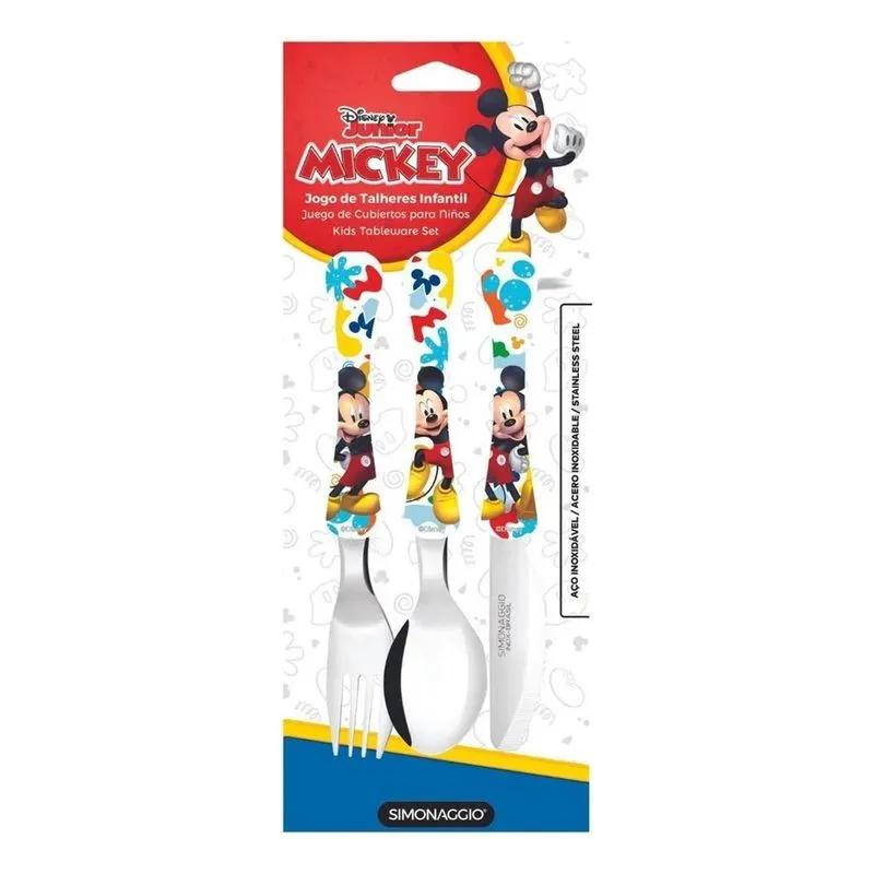 5x Conjunto De Talheres Personagens Infantil Garfo Faca Colh