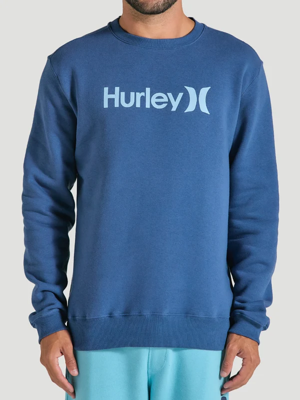 Moletom Careca Azul Marinho Felpado Hurley One&Only P / Azul