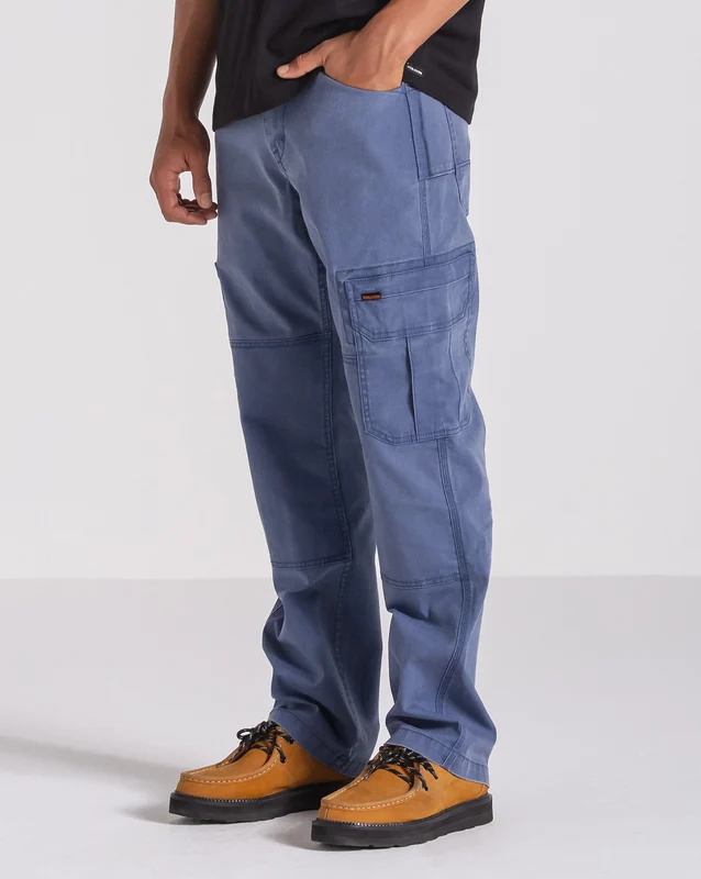 Calça Volcom Gage Work Blue Wash 38 / AZUL