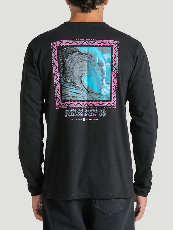 Camiseta Preto Manga Longa Hurley Poster G / PRETO