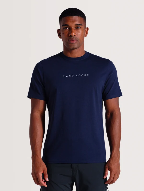 Camiseta Azul Marinho Manga Curta Especial Hang Loose Institution P / Azul