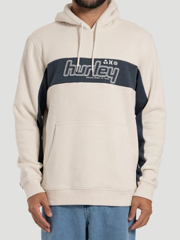 Moletom Blusa Especial Hurley Areia Tri Blocker Slub Importada GG / AREIA