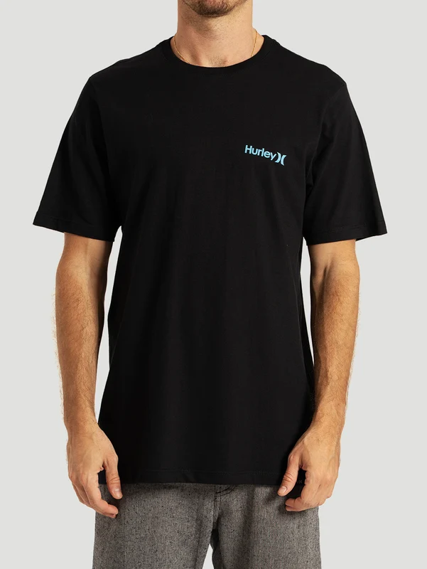 Camiseta Manga Curta Preta Hurley Classic M / PRETO