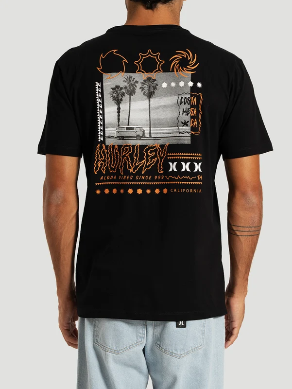 Camiseta Manga Curta Preta Hurley Psyko P / PRETO