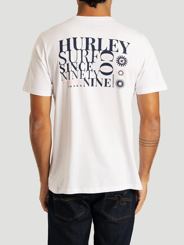 Camiseta Manga Curta Branca Hurley Simple P / Branco