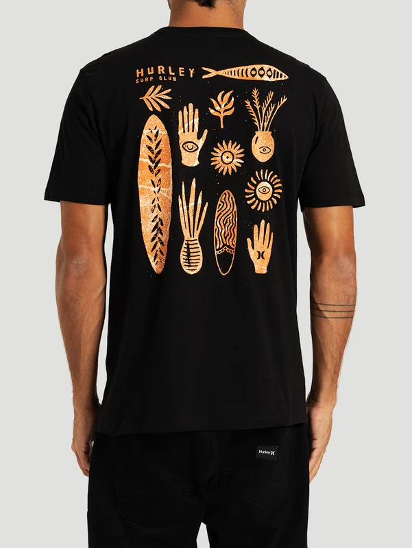 Camiseta Manga Curta Preta Hurley Xilo G / Preto