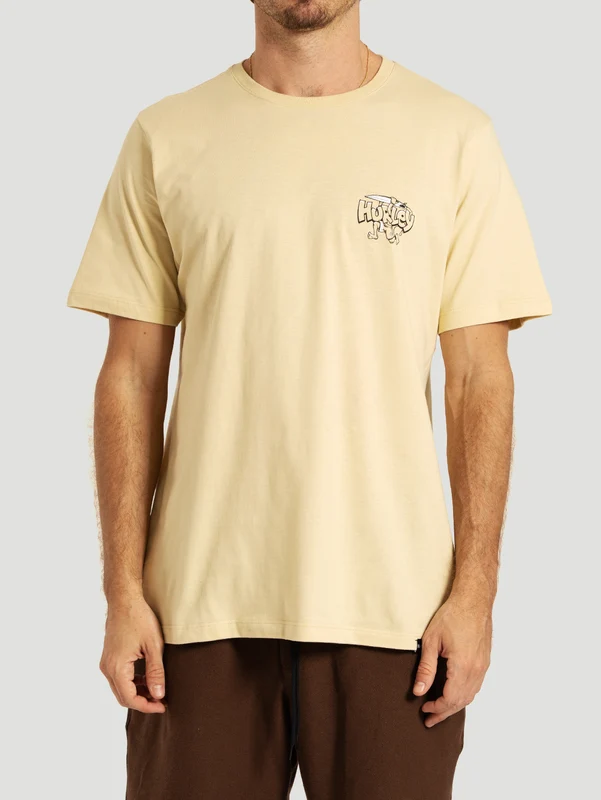Camiseta Manga Curta Bege Hurley Crazy Boy GG / Bege