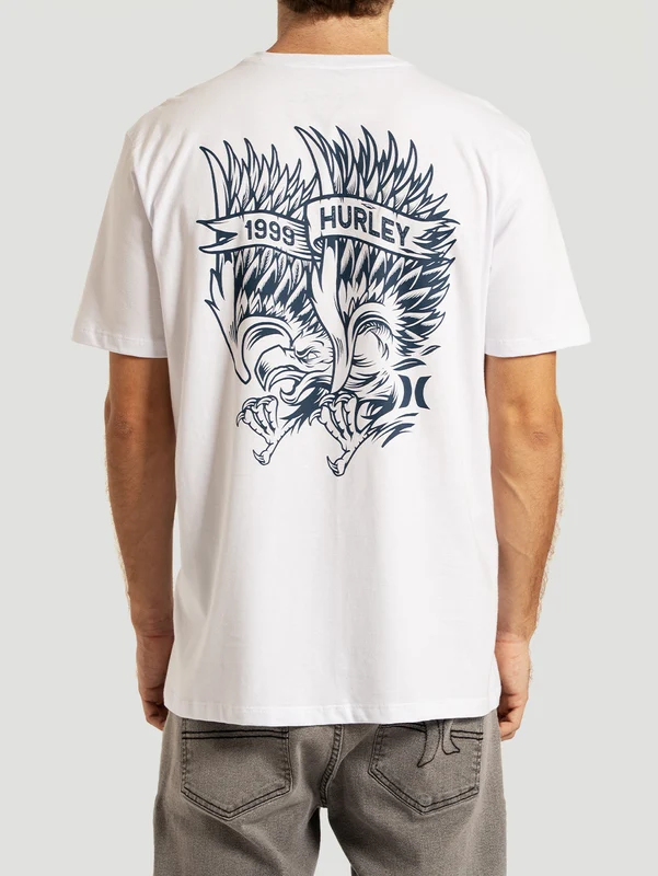 Camiseta Manga Curta Branca Hurley Eagle M / Branco