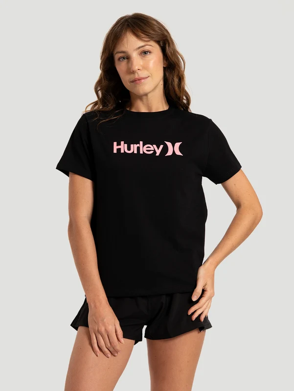 Camiseta Manga Curta Preta Hurley One&Only GG / Preto