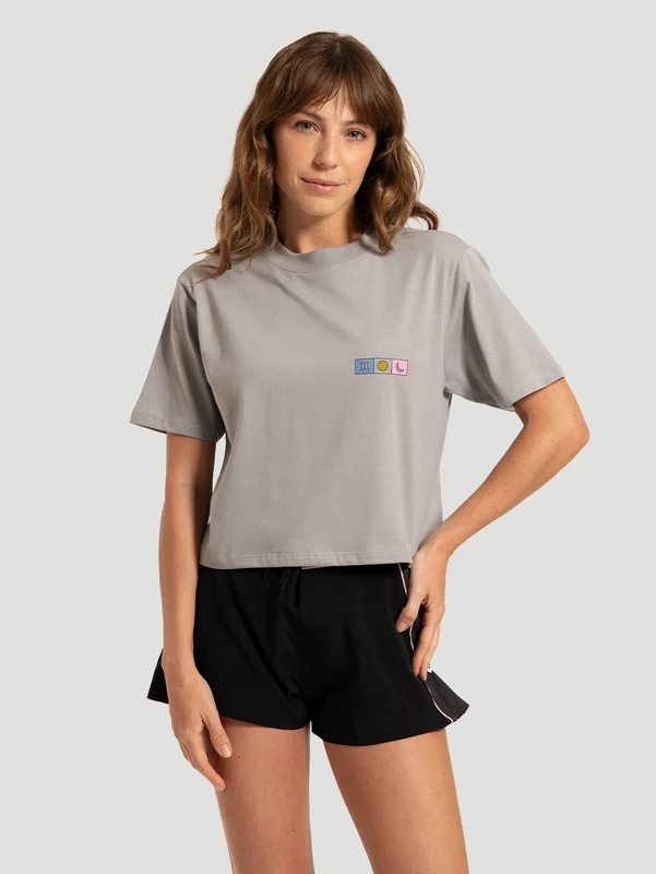 Camiseta Manga Curta Cinza Hurley Portrait M / Cinza