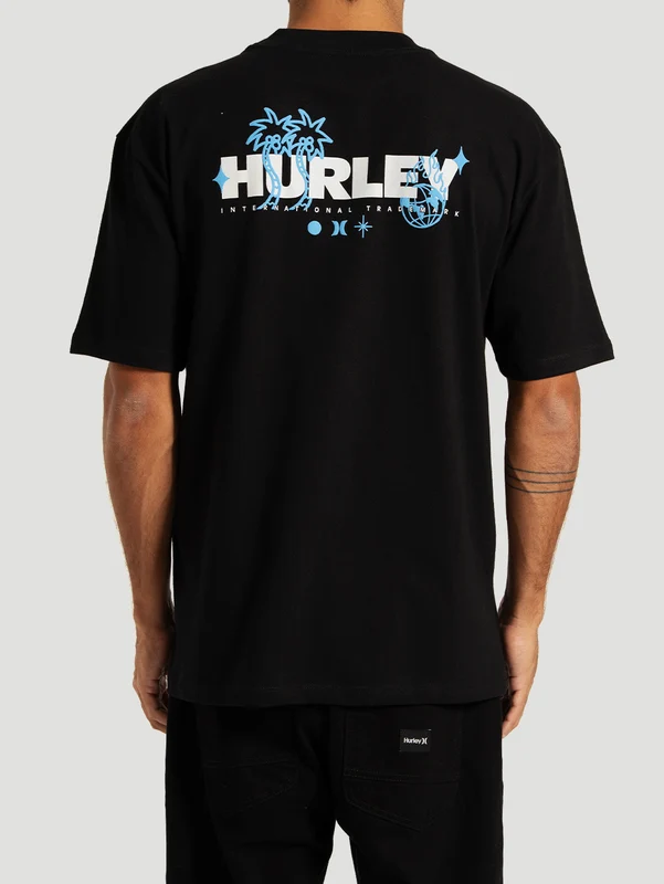 Camiseta Especial MaxFit Preta Hurley Letters G / PRETO