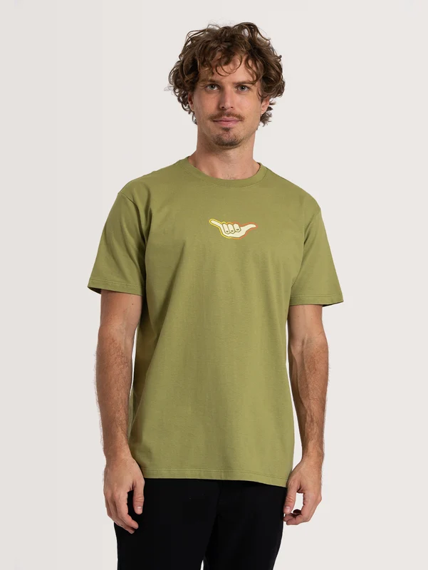 Camiseta Manga Curta Verde Hang Loose Sunset GG / VERDE