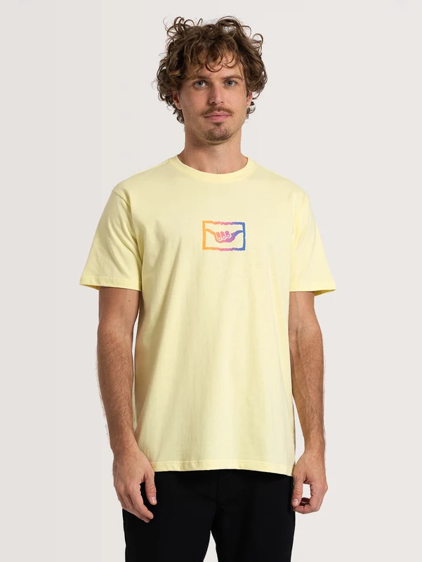 Camiseta Manga Curta Amarela Hang Loose Summer G / Amarelo
