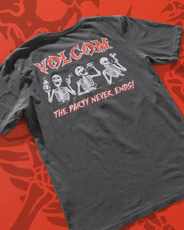 Camiseta Especial Volcom Party Never Preta P / Preto
