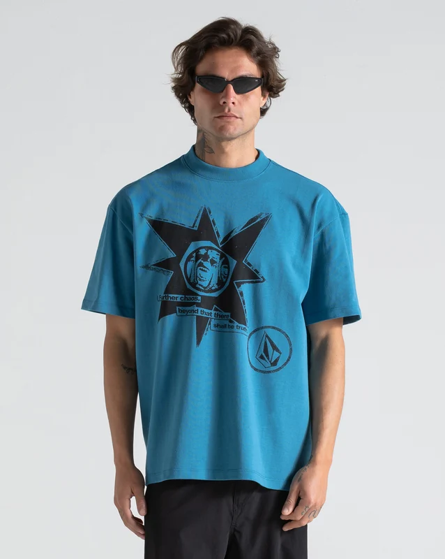 Camiseta Comfort Fit Volcom Stone Face Azul M / AZUL