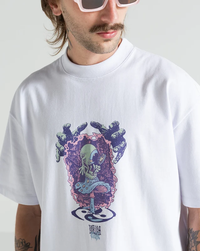 Camiseta Comfort Fit Volcom Conserve Branca P / BRANCO