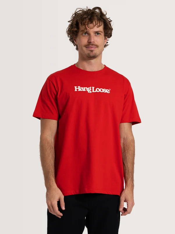 Camiseta Manga Curta Vermelha Hang Loose Inc G / VERMELHO