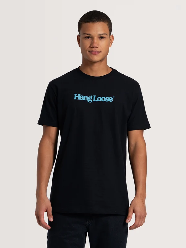 Camiseta Manga Curta Preta Hang Loose Inc GG / PRETO