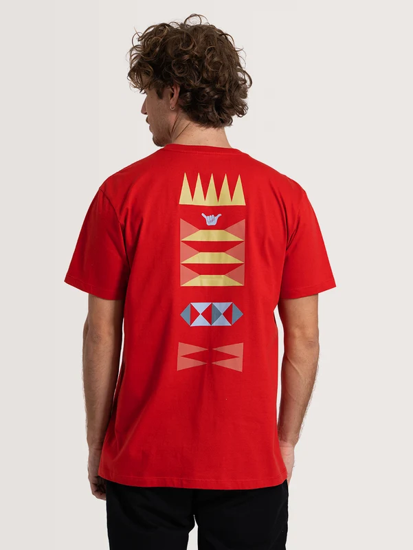 Camiseta Manga Curta Vermelha Hang Loose Greekback G / Vermelho