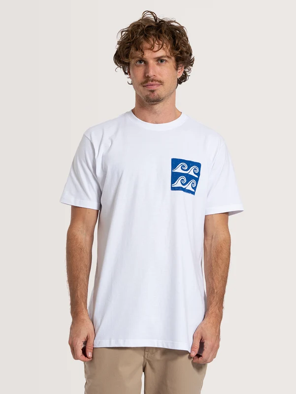Camiseta Manga Curta Branca Hang Loose Waves GG / BRANCO