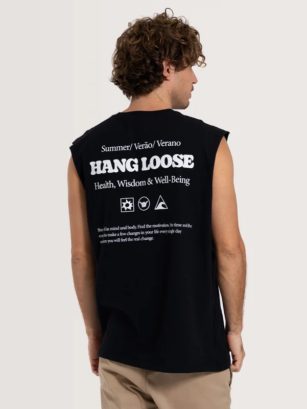 Regata Especial Preta Hang Loose Wisdom GG / Preto
