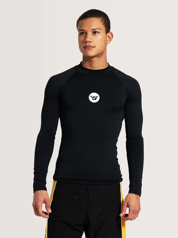 Camiseta Surf Manga Longa Preta Hang Loose Basic GG / Preto