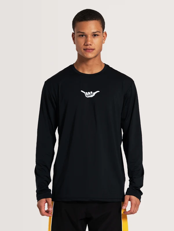 Camiseta Surf Manga Longa Hang Loose Retrosleeves M / Preto