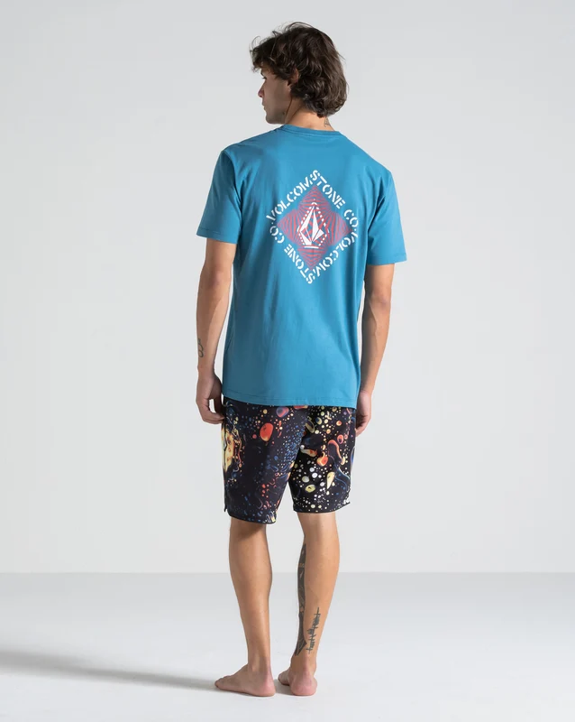 Camiseta Volcom Obtical Azul M / AZUL