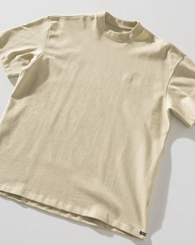 Camiseta Comfort Fit Volcom Single Stone Bege G / Bege