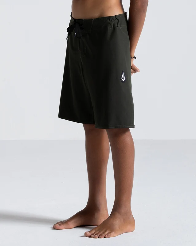 Boardshort Volcom Lido Solid Juvenil Verde 10 / Verde