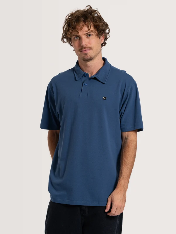 Camisa Gola Polo Azul Hang Loose Basic P / AZUL