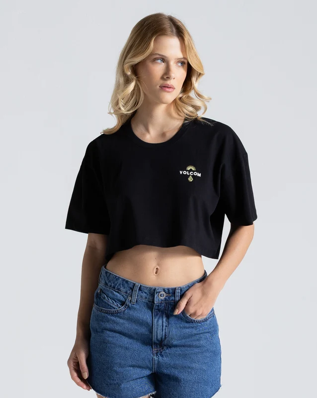 Camiseta Volcom Lock It Up Preta GG / Preto
