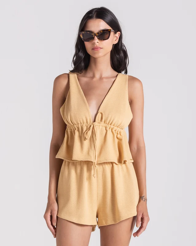 Blusa Volcom Go Barefoot Caramelo G / Caramelo