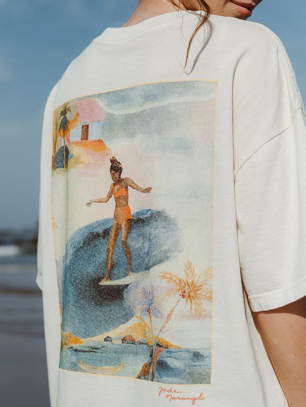 Camiseta Especial Off White Hawaii Hurley X Jade P / Off White