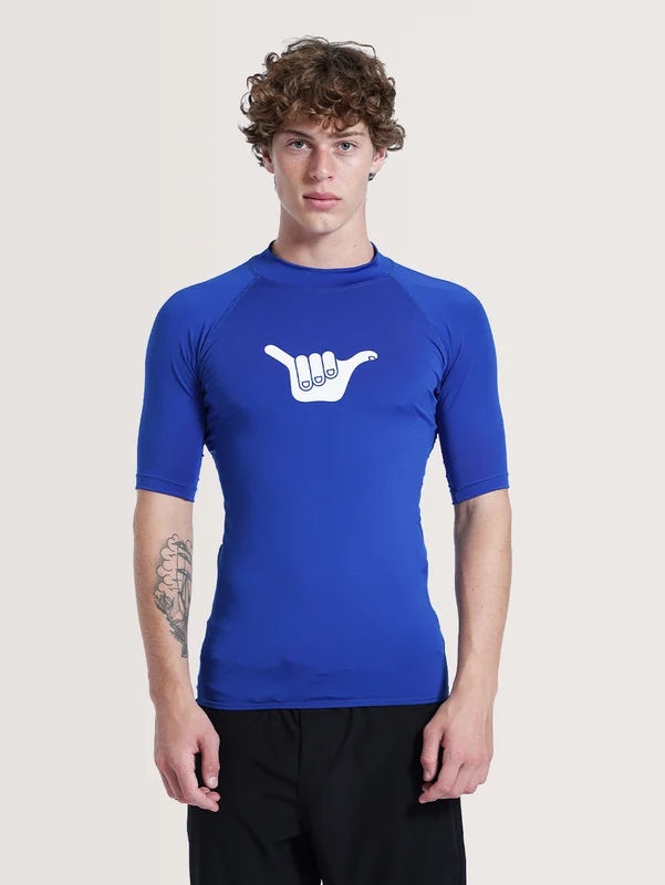 Camiseta Surf Manga Curta Azul Hang Loose Lanai GG / AZUL ROYAL