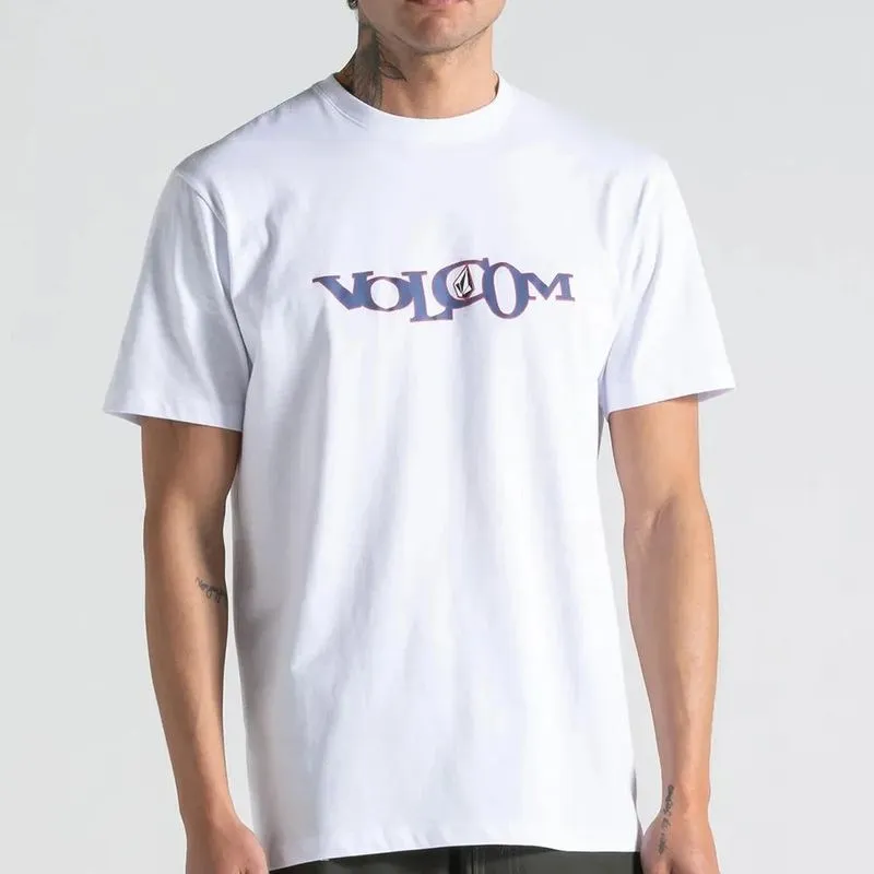 Camiseta Volcom Skidder Oversize SM26 Masculina Branco 2G / branco