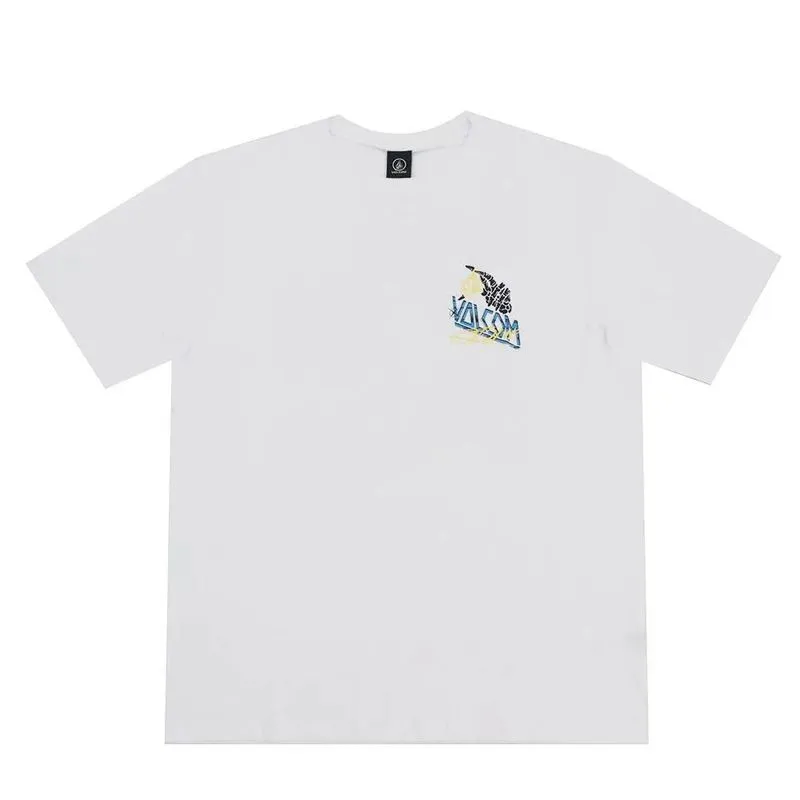 Camiseta Volcom Dropped Oversize SM26 Masculina Branco 4G / branco