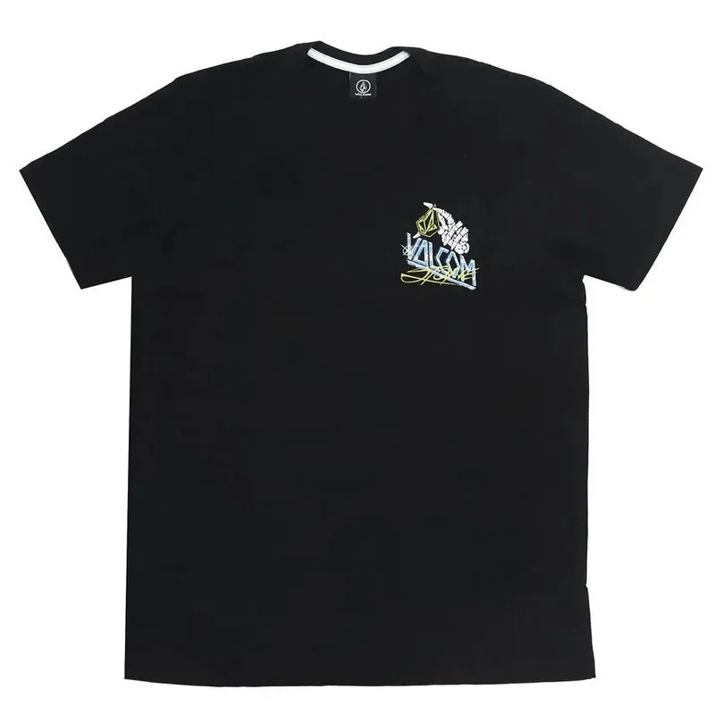 Camiseta Volcom Dropped Oversize SM26 Masculina Preto 3G / preto