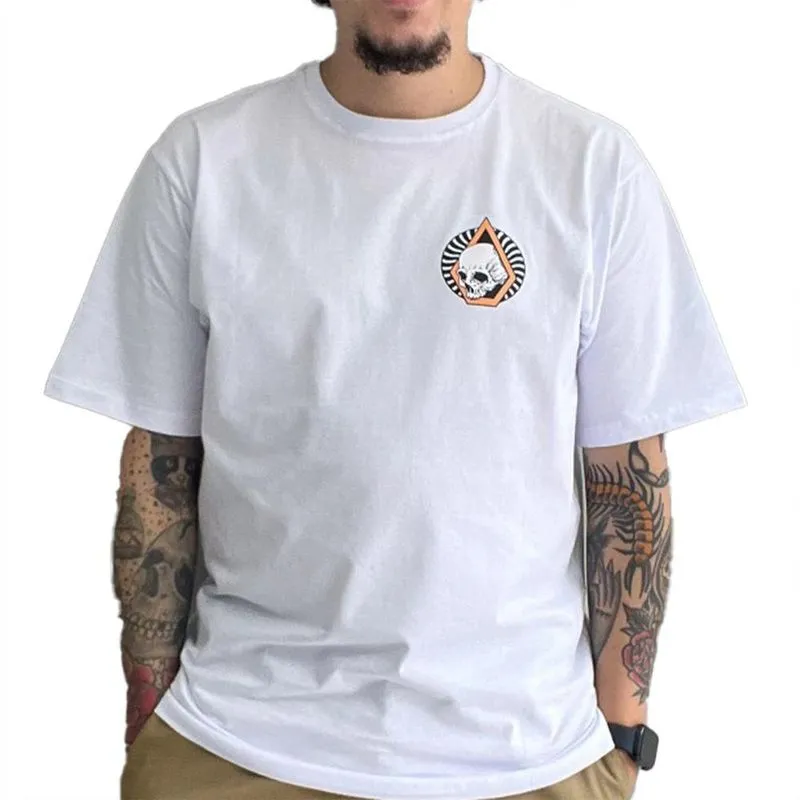Camiseta Volcom Arched Oversize SM26 Masculina Branco 4G / branco