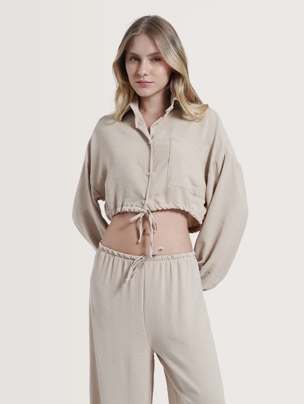 Camisa Manga Longa Areia Hang Loose Coconuts GG / AREIA